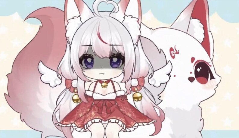 「live2dモデル」ちび狐娘