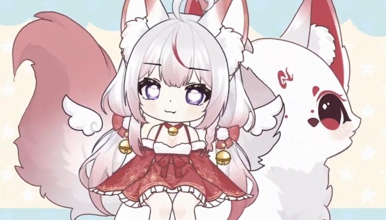 「live2dモデル」ちび狐娘