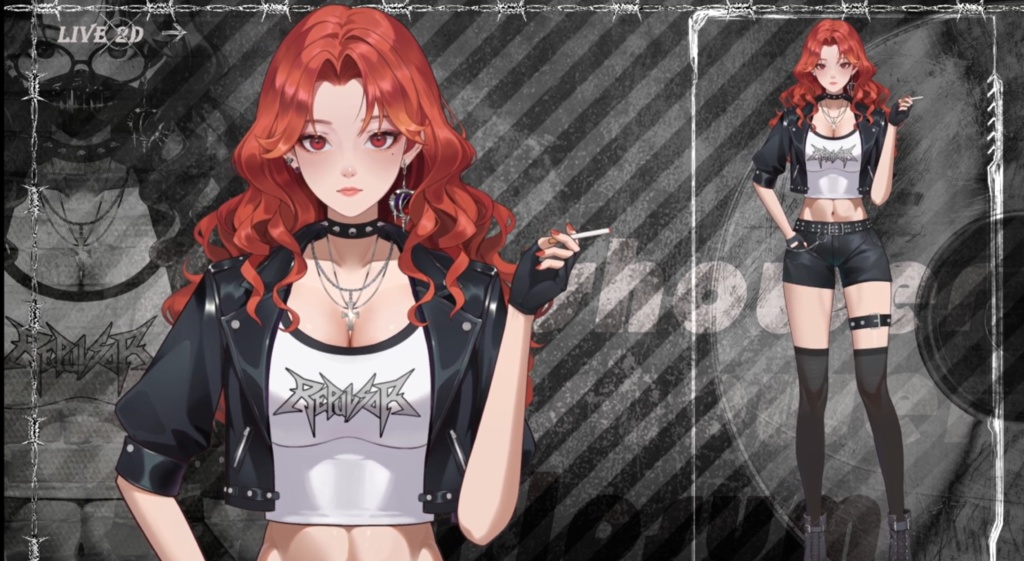 「live2dモデル」ひえん