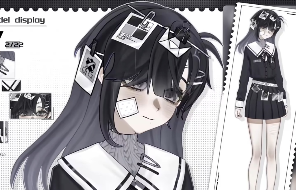 「live2dモデル」グレーグラデ