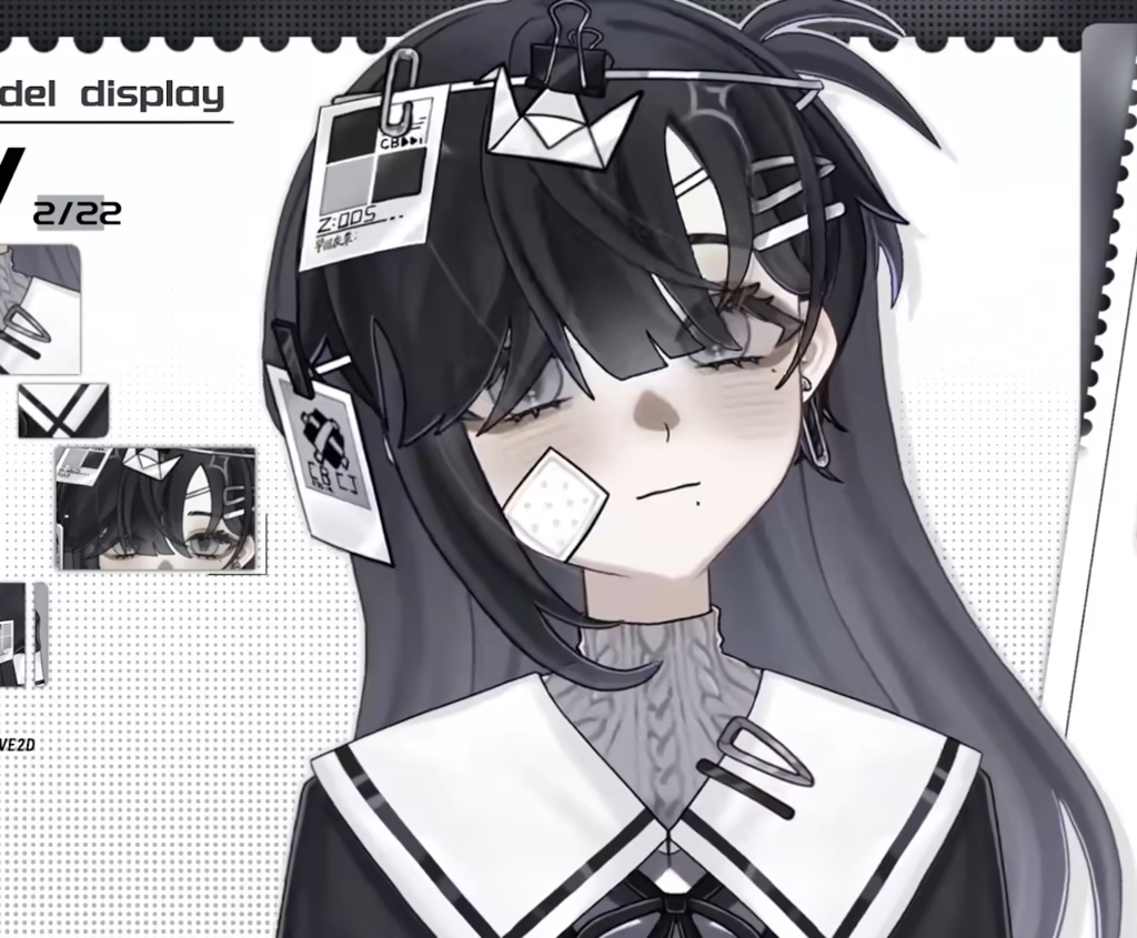 「live2dモデル」グレーグラデ