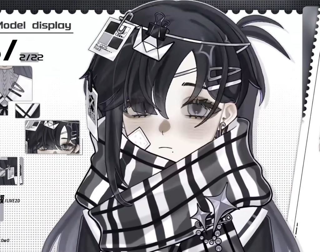 「live2dモデル」グレーグラデ