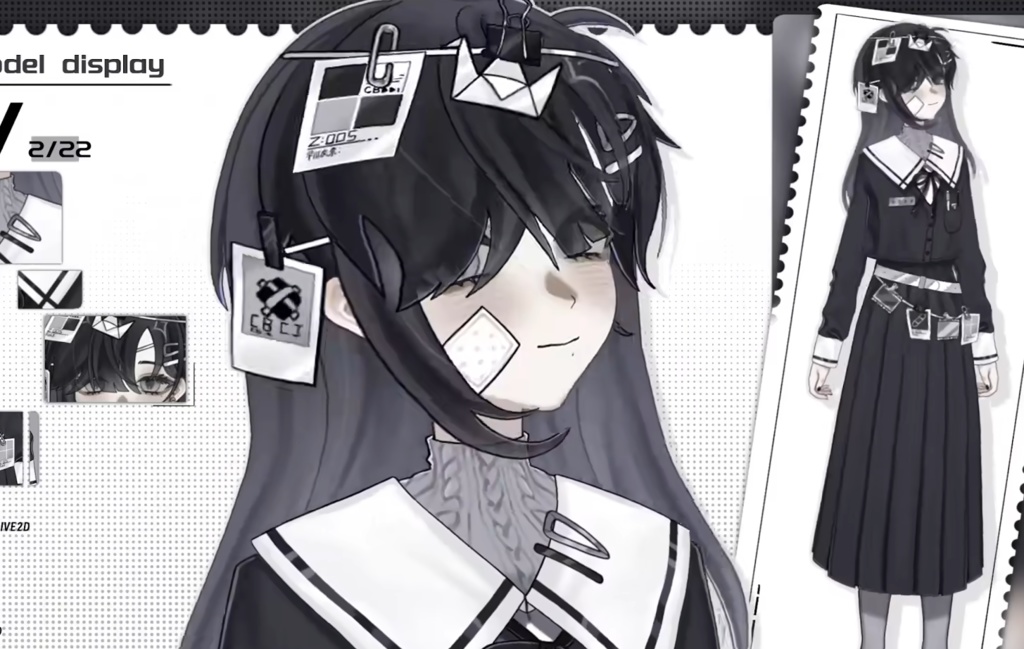 「live2dモデル」グレーグラデ