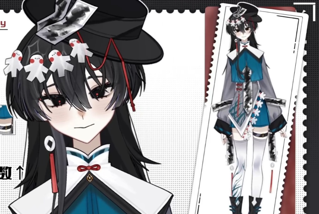 「live2dモデル」断墨白連