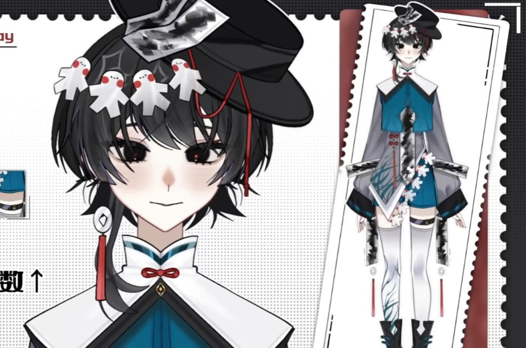 「live2dモデル」断墨白連