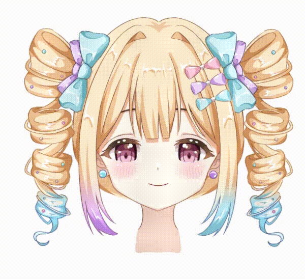 VTube Studio用・表情追跡ビッグヘッドアクセサリー(4種表情付き)