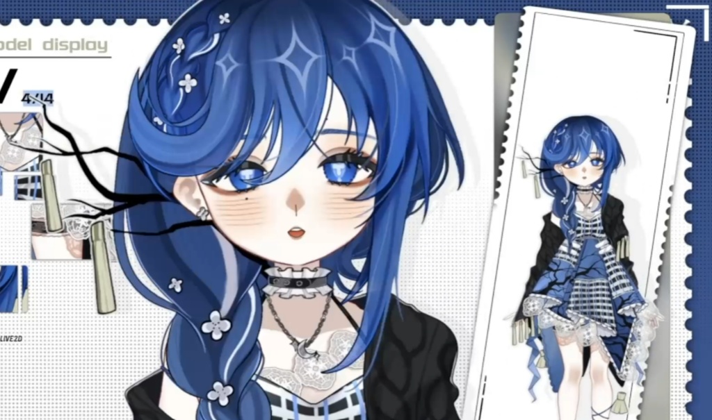 「live2dモデル」青の刻