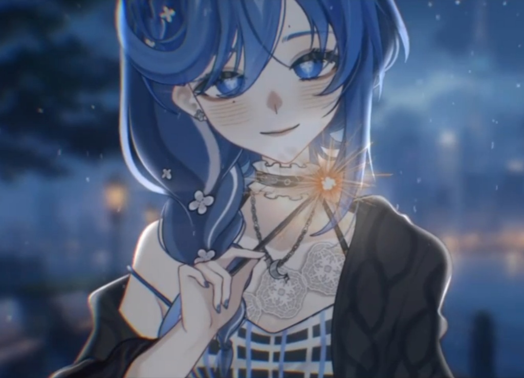 「live2dモデル」青の刻