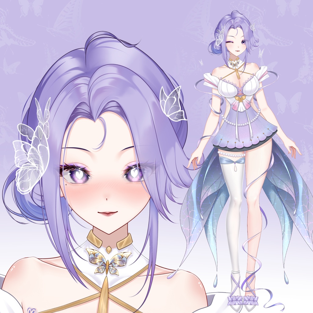 「live2dモデル」 蝶