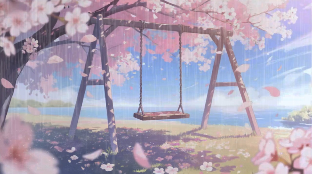 「Live2D動く背景」桜の下の約束