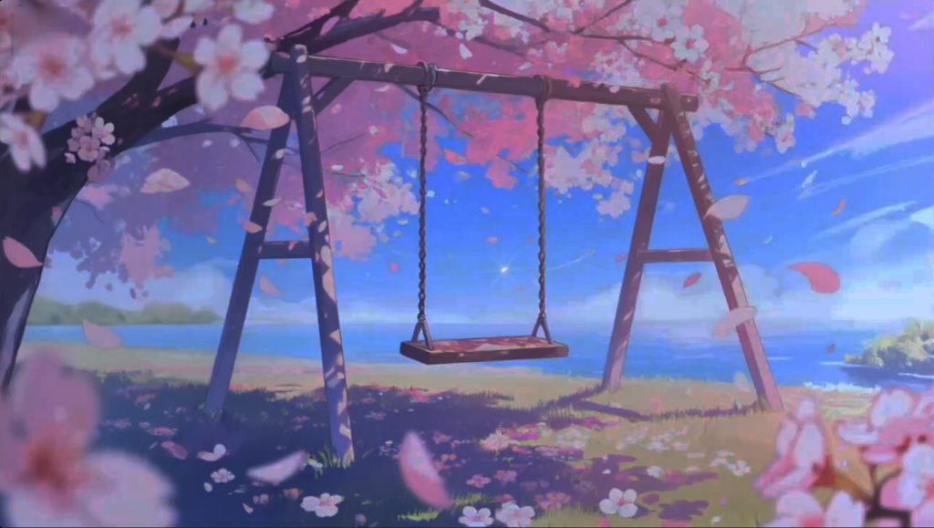 「Live2D動く背景」桜の下の約束