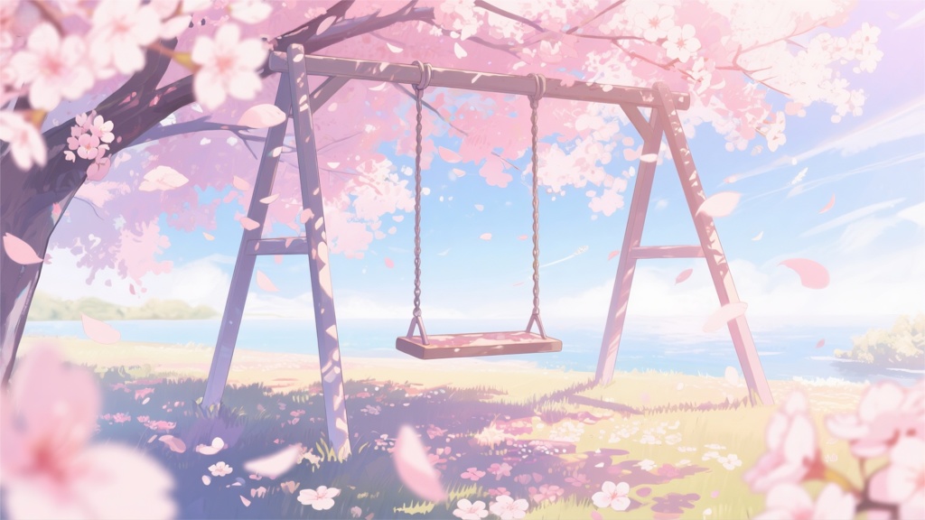 「Live2D動く背景」桜の下の約束