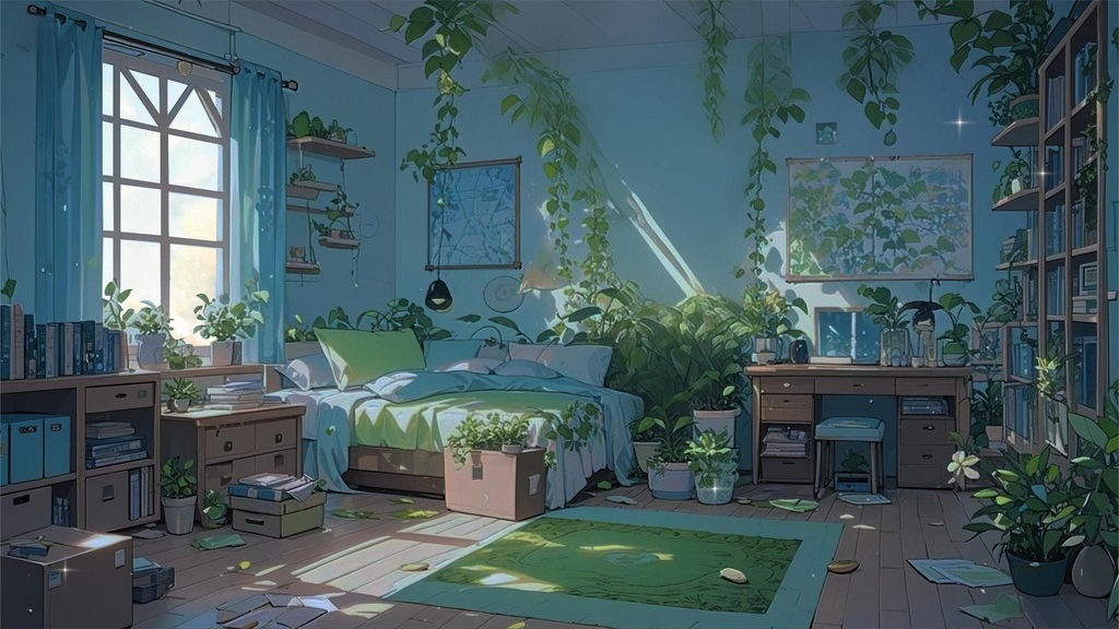 「Live2D動く背景」青き眠り