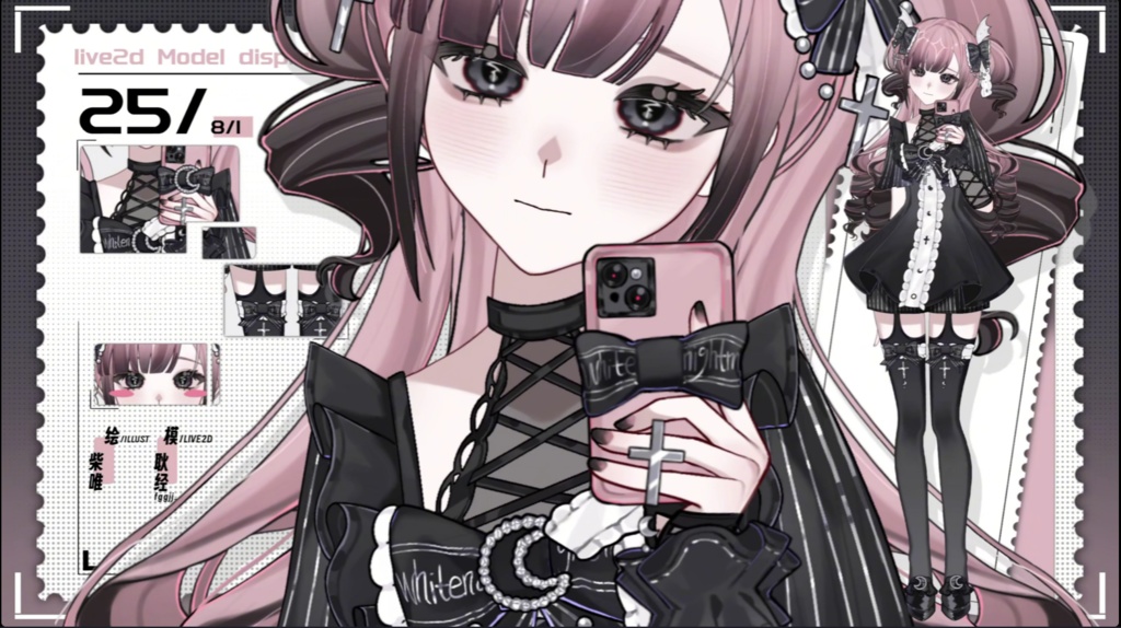 「live2dモデル」白い悪夢