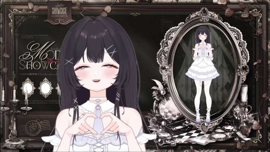 【限定1点】White Moonlight – 独占VTuberモデル|フルボディLive2D|34ホットキー