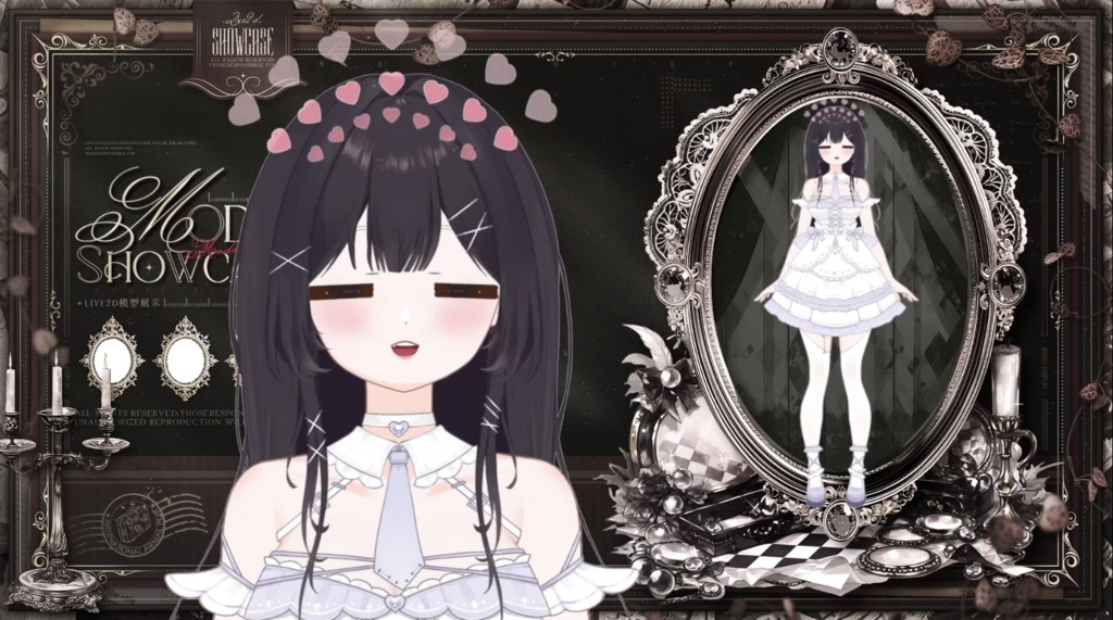 【限定1点】White Moonlight – 独占VTuberモデル|フルボディLive2D|34ホットキー