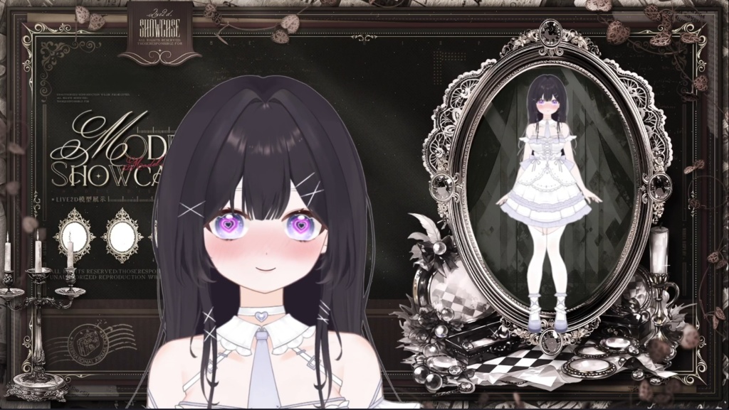 【限定1点】White Moonlight – 独占VTuberモデル|フルボディLive2D|34ホットキー
