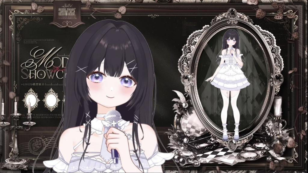 【限定1点】White Moonlight – 独占VTuberモデル|フルボディLive2D|34ホットキー