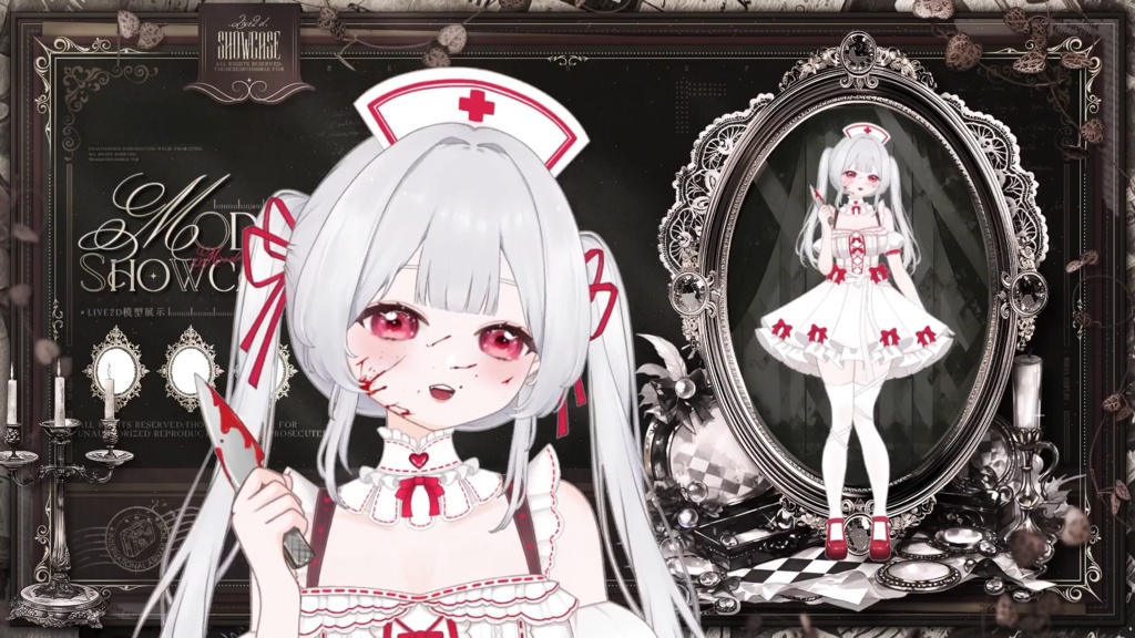 【限定1点】Scarlet Guardian – 独占VTuberモデル|フルボディLive2D|34ホットキー+12エモート