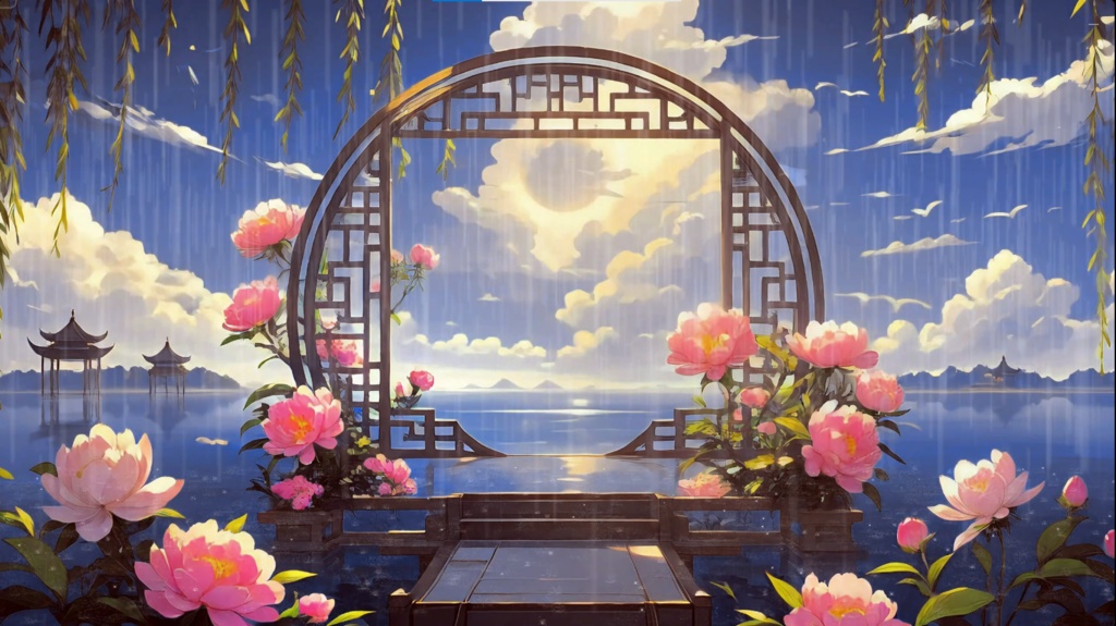 「Live2D動く背景」花を尋ねる詩