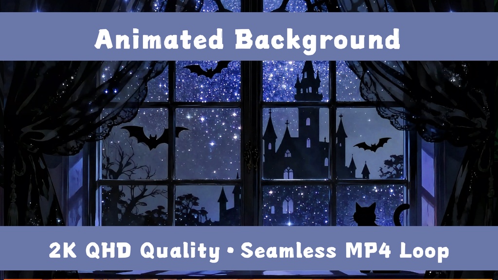 「Live2D動く背景」🖤 黒猫のハロウィン・インビテーション