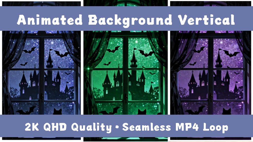 「Live2D縦型動く背景」🖤 黒猫のハロウィン・インビテーション