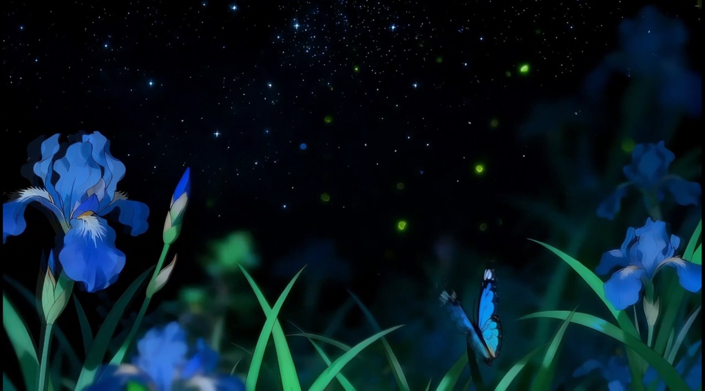 「Live2D動く背景」鸢尾の星河
