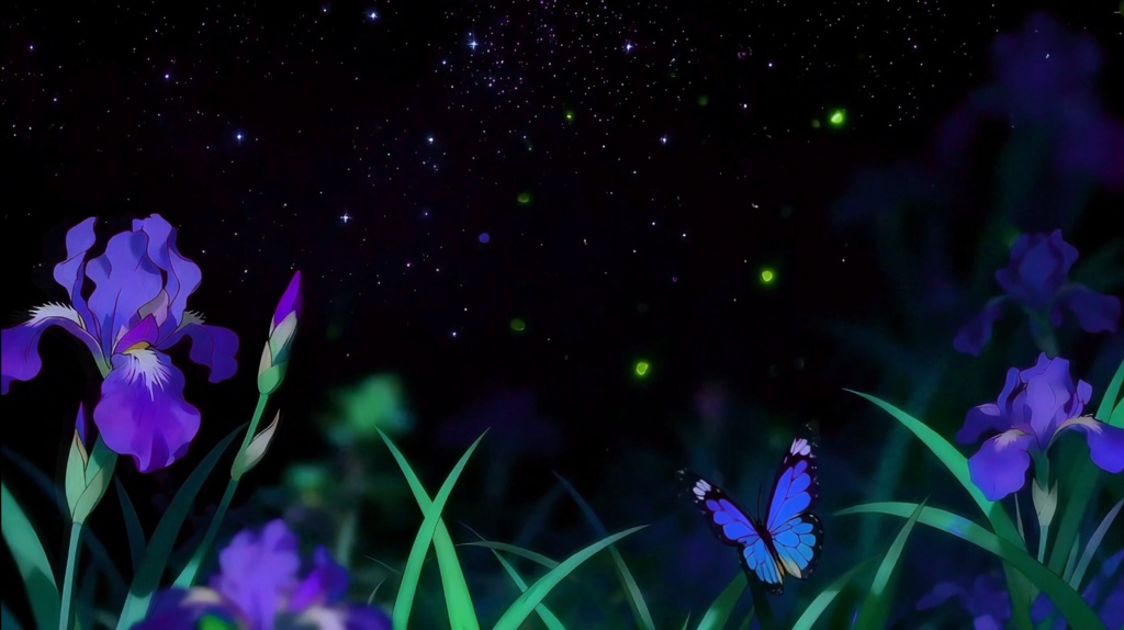 「Live2D動く背景」鸢尾の星河