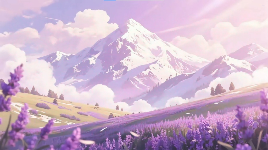 「Live2D動く背景」山あいの初雪