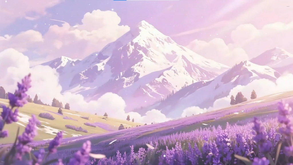 「Live2D動く背景」山あいの初雪