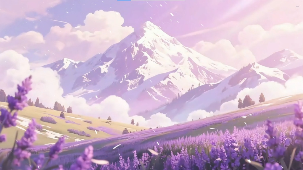 「Live2D動く背景」山あいの初雪