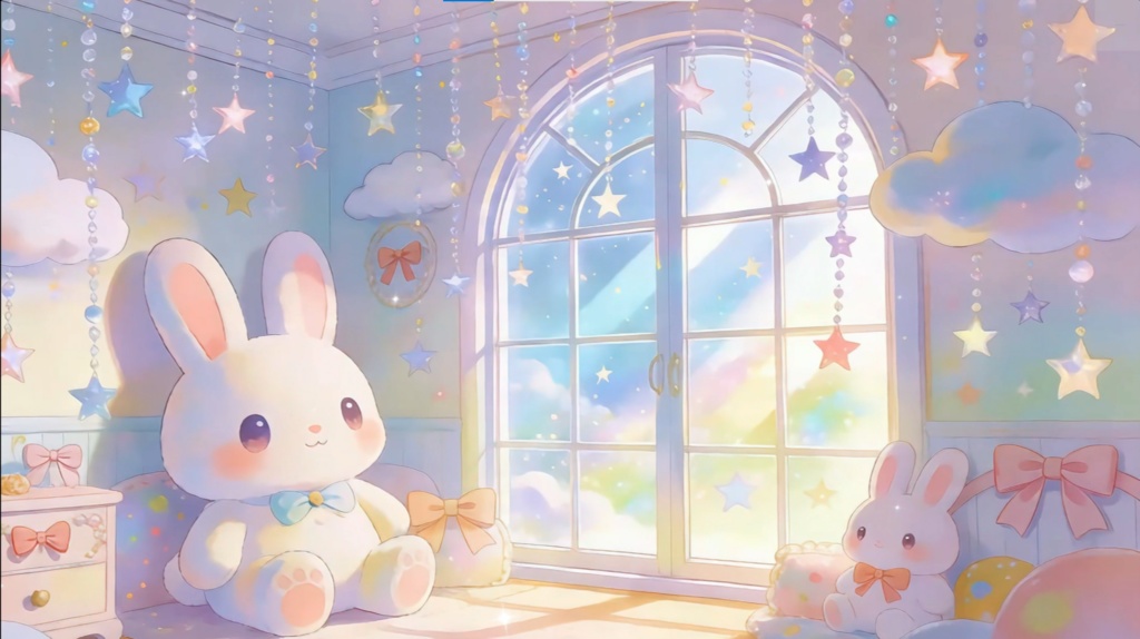 「Live2D動く背景」うさぎ星雲