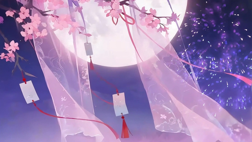 「Live2D動く背景」花雲の夢紡ぎ