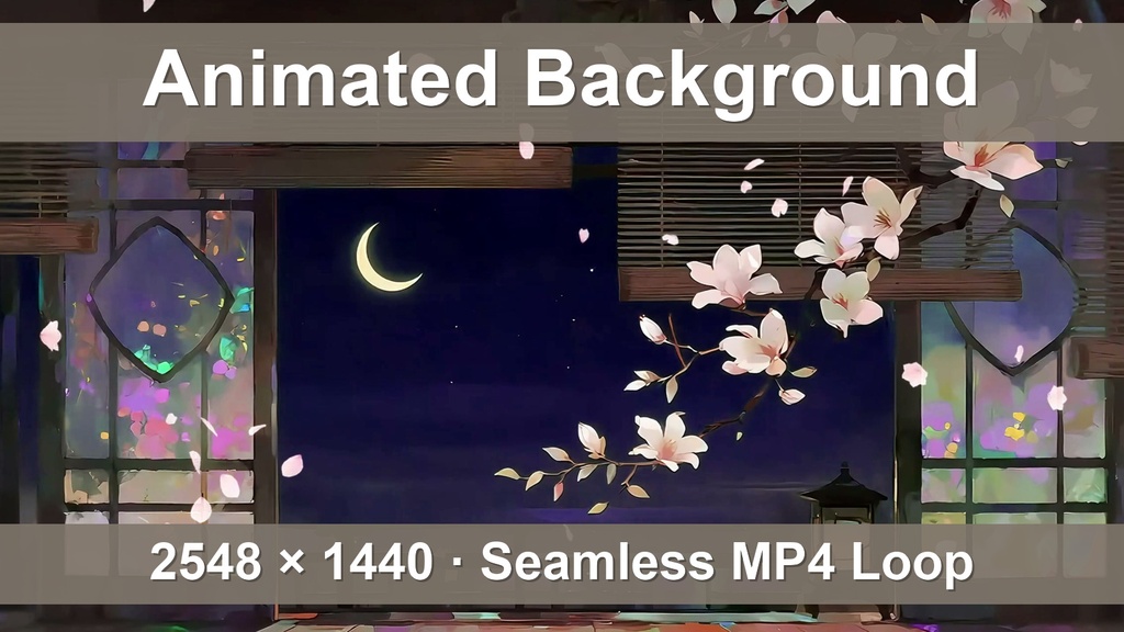 「Live2D動く背景」花時の渡月