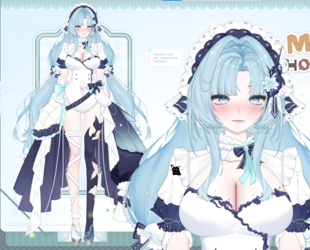 【限定1点】人魚 – 独占VTuberモデル|フルボディLive2D|21ホットキー|PSD File