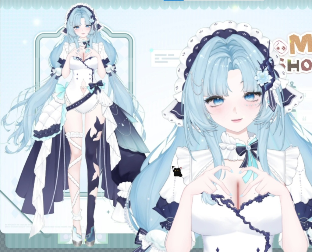 【限定1点】人魚 – 独占VTuberモデル|フルボディLive2D|21ホットキー|PSD File