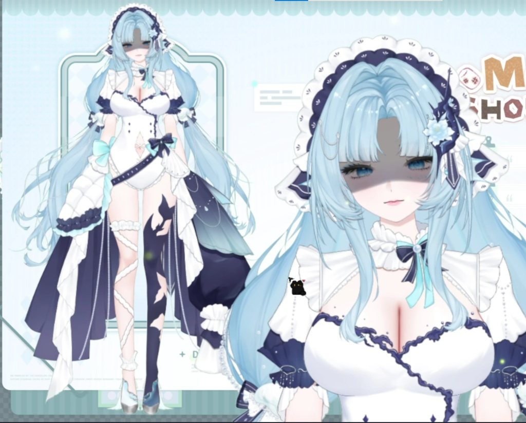 【限定1点】人魚 – 独占VTuberモデル|フルボディLive2D|21ホットキー|PSD File