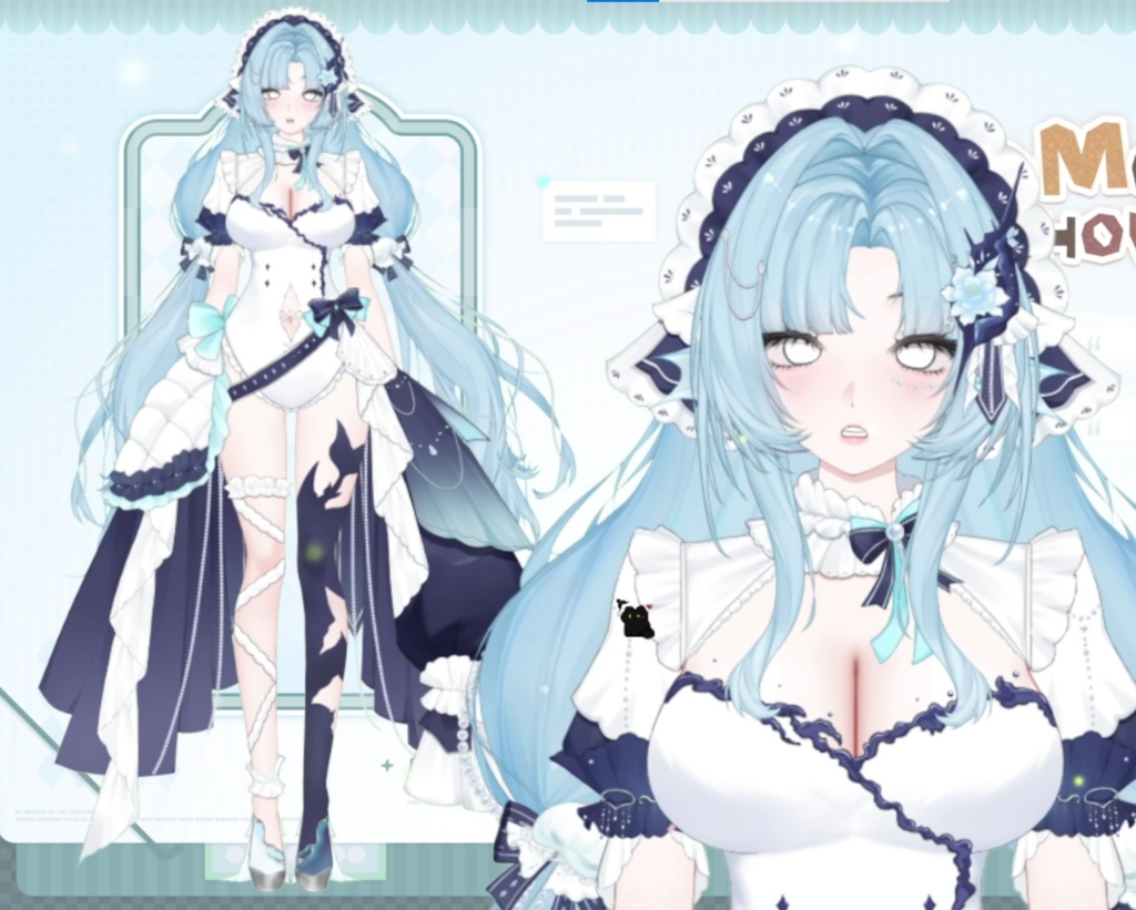 【限定1点】人魚 – 独占VTuberモデル|フルボディLive2D|21ホットキー|PSD File