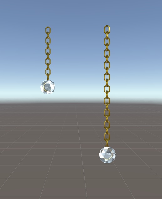 【VRchat想定】揺れるピアス ダイヤモンド