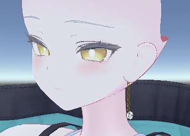【VRchat想定】揺れるピアス ダイヤモンド