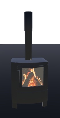 【VRChat向け】薪ストーブ - 炎のゆらめきで癒される空間演出