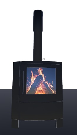 【VRChat向け】薪ストーブ - 炎のゆらめきで癒される空間演出