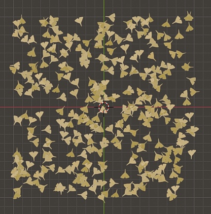 イチョウの絨毯(落ち葉のカーペット)【VRChat/ワールド制作用】