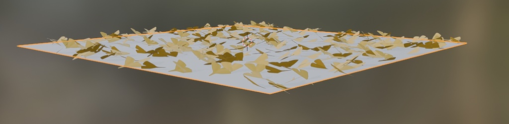 イチョウの絨毯(落ち葉のカーペット)【VRChat/ワールド制作用】