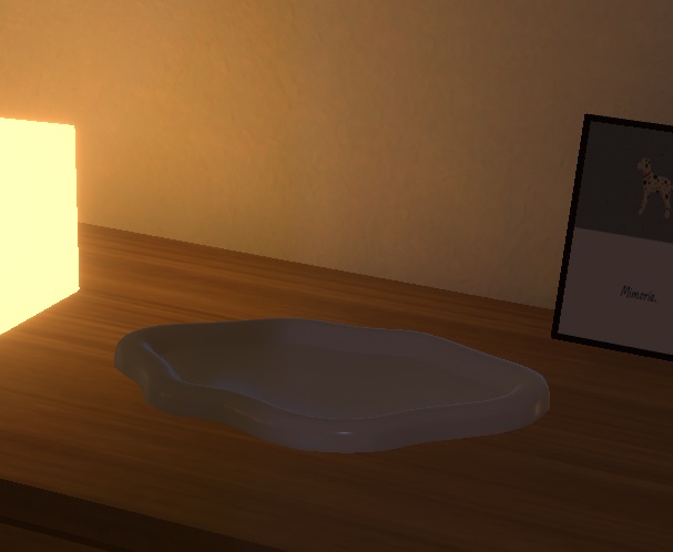 【3D小物】雲のかたちのアクセサリートレイ【VRChat/インテリア】