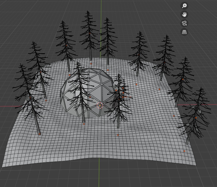 【3Dアセット】ドームテント(星空Skybox/ラメ床/木々付き)【VRChat/ワールド制作】