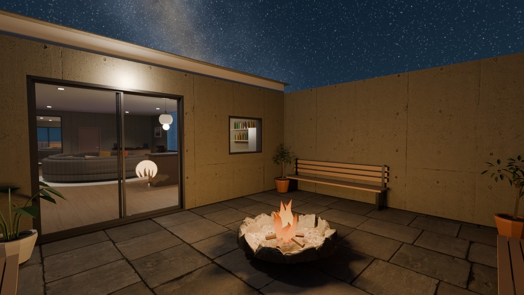 【VRCワールド】Chillout Terrace & Bar 星空テラス付き