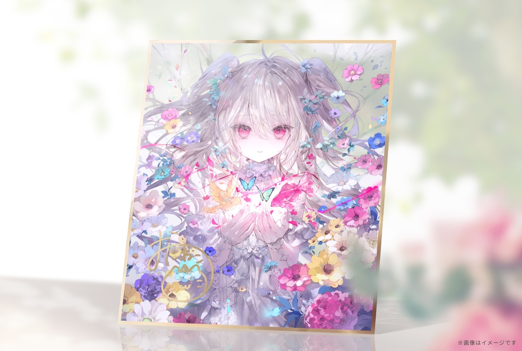 ＜アウトレット品＞【おにねこ直筆サイン入り】クリア色紙『Breath of life』