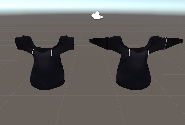 桔梗用肩出しパーカー