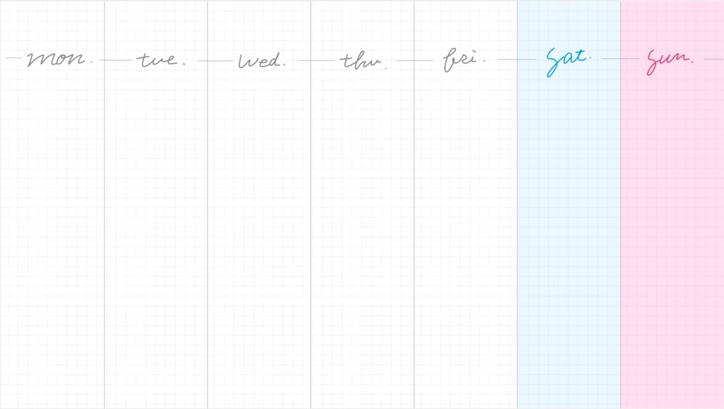 iPadバレットジャーナル用ウィークリーフォーマット